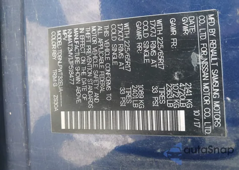 2018 Nissan Rogue S z USA, uszkodzony, nr VIN KNMAT2MV1JP518477